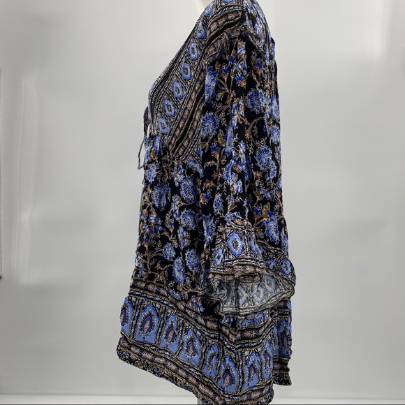 Free People NWT Moonlight Dance Printed Tunic Mini Dress Printed Size Medium New - Picture 3 of 8